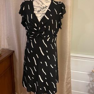 Never worn LOFT black and off white casual dress. New without tags